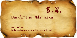 Baróthy Mónika névjegykártya