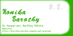 monika barothy business card
