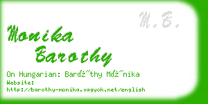 monika barothy business card